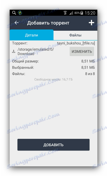 Pridaný torrent odkaz Mediaget bol pridaný