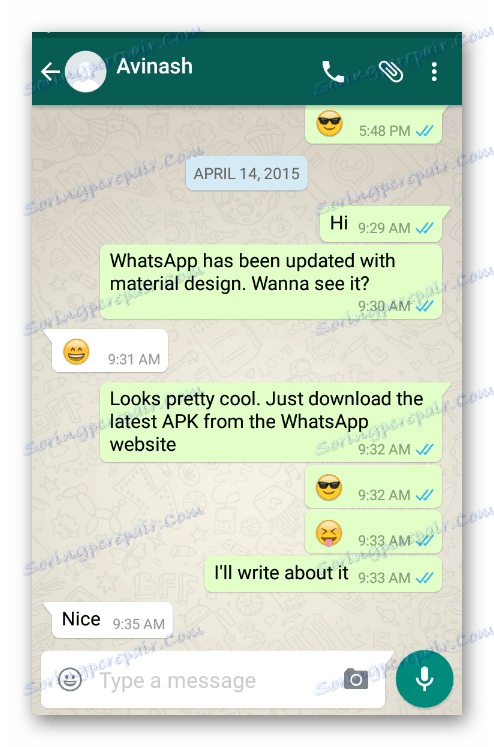 Rozhovor v aplikácii WhatsApp