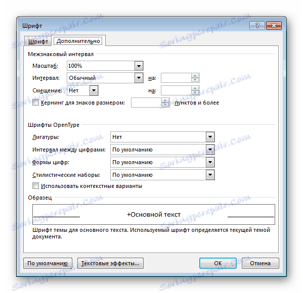 Pokročilé nastavení písma pro aplikaci Microsoft Word