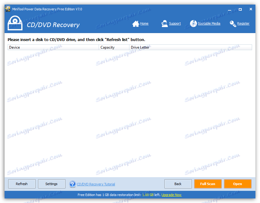 Възстановяване на данни на компактдискове в програмата Възстановяване на мултимедийни файлове Възстановяване на данни за възстановяване на данни