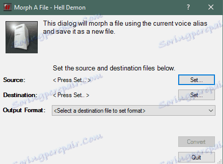 Преобразувайте файл в MorphVox Pro
