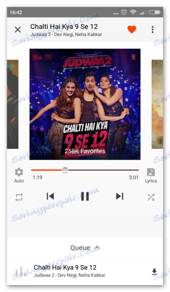 Gaana Hudba v systému Android