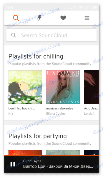 SoundCloud na Androidu