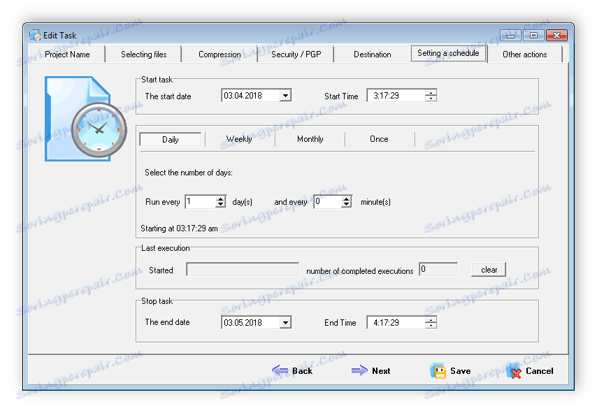 Plánovač úloh ABC Backup Pro
