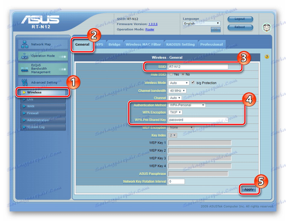 Základné nastavenia bezdrôtovej siete ASUS RT-N12