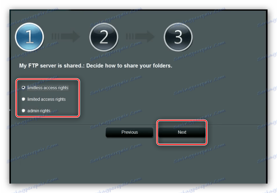 Permissions AiDisk за конфигуриране на маршрутизатора ASUS RT-N14U