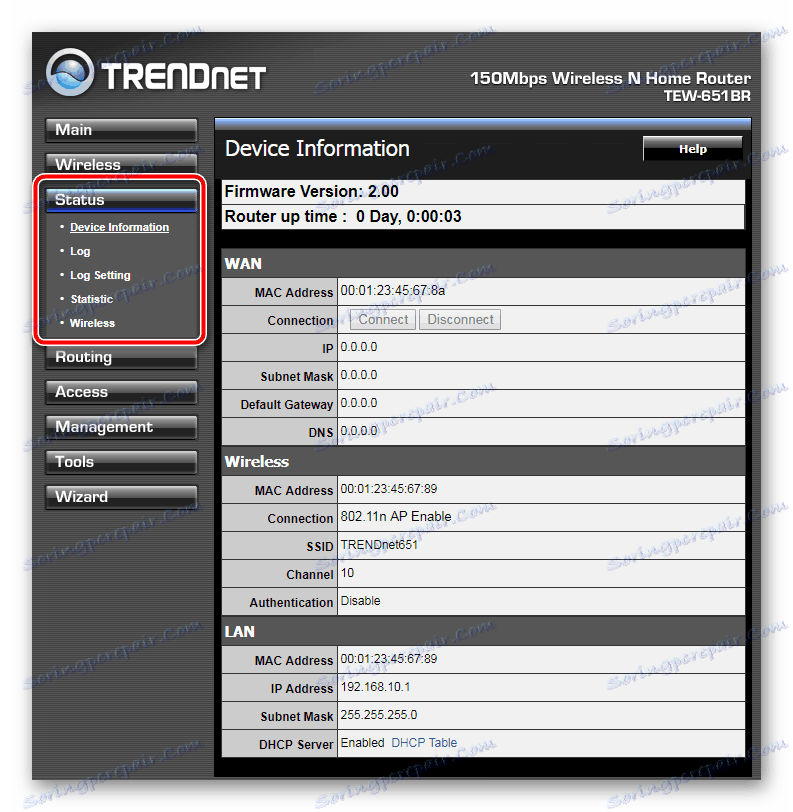 Prečítajte si základné informácie o smerovači TRENDnet