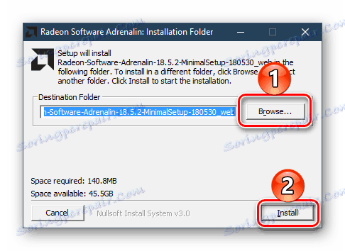 Разгъване на инсталатора за адреналин за Radeon HD 6670