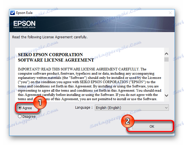 Prijatie licenčnej zmluvy pred inštaláciou ovládača pre Epson Stylus CX4300