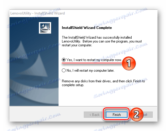 Souhlasíte s restartováním po instalaci nástroje na notebook Lenovo IdeaPad 100 15IBY