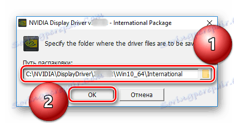Cesta instalace ovladače NVIDIA