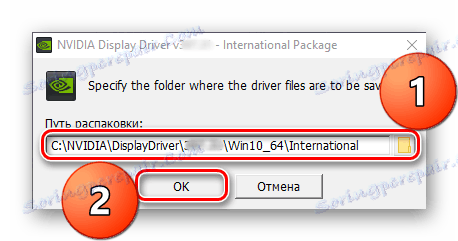 Izberite namestitveni imenik za NVIDIA GeForce GTS 450