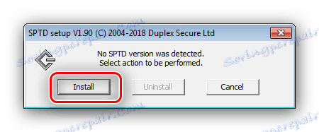 Початок установки драйверів SCSI Pass Through Direct на сайті розробників