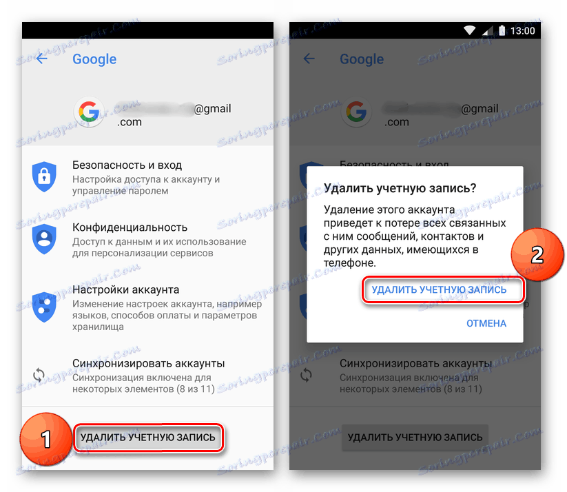 Видалити обліковий запис Google