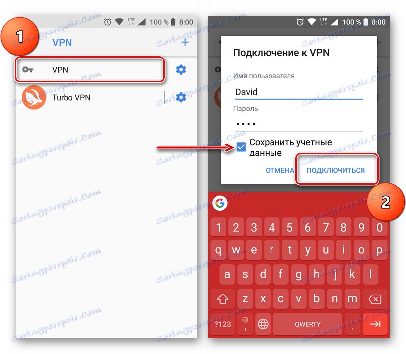 Povežite se z VPN v sistemu Android