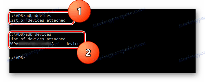 Командата за устройства ADB в програмата ADB