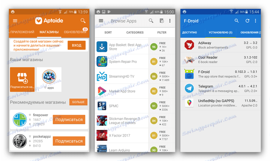 Alternativna trgovina aplikacij za Android