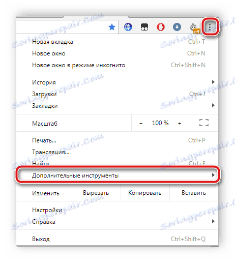 Dodatna orodja v Google Chromu