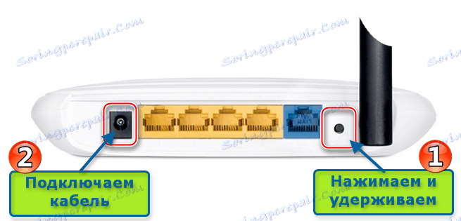 TP-Link TL-740N prepne smerovač do režimu obnovy