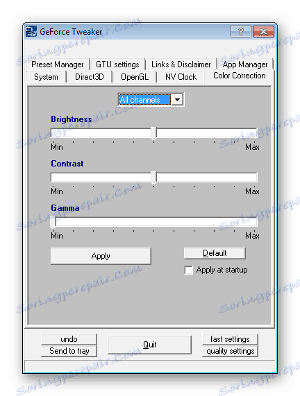 Ustawianie opcji wyświetlania w GeForce Tweak Utility