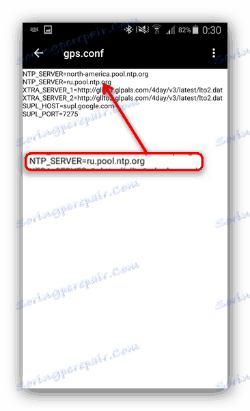 Параметри временског сервера у гпсцонф, уређивани у Роот Екплорер-у