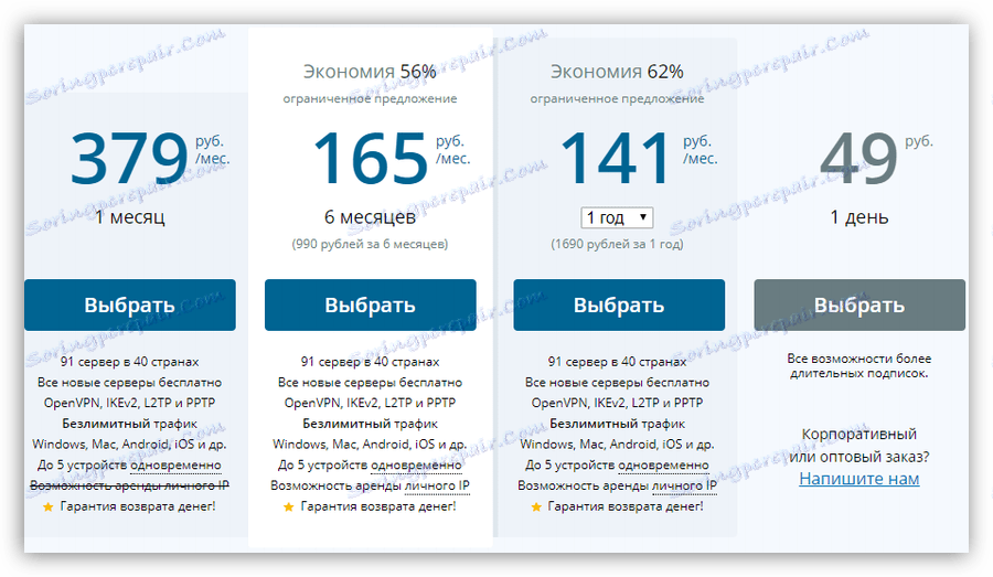 Вартість придбання VPN на сервісі HideMy.name