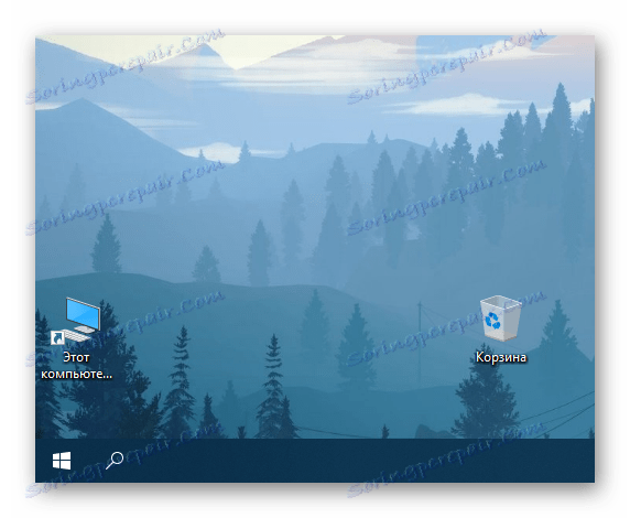 Pracovná plocha s jednoduchými skratkami v systéme Windows 10