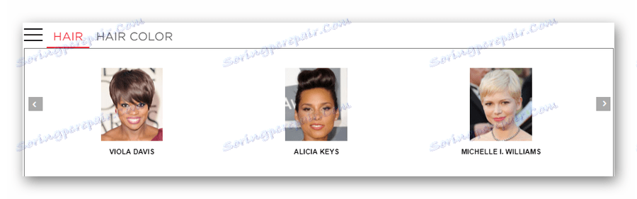 Seznam modelov odbitkov v spletni storitvi Makeover