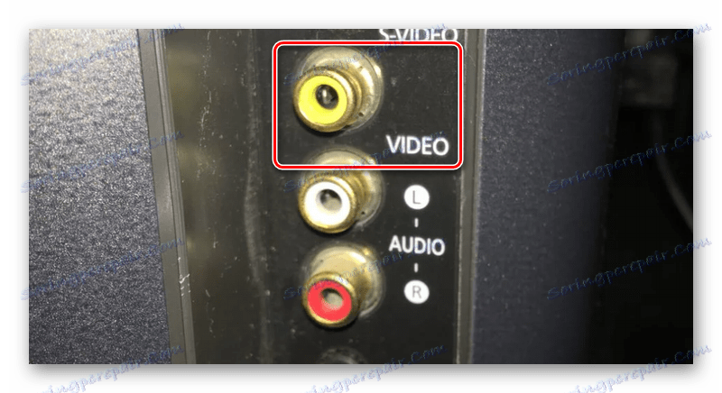 Pripojte video kábel RCA k televízoru