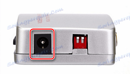 Konektor na pripojenie napájacieho adaptéra k prevodníku