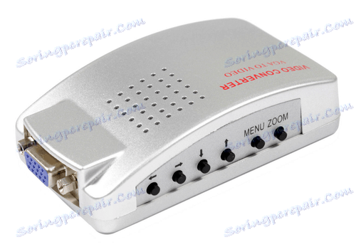 Ovládacie menu prevodníka na prevodníku