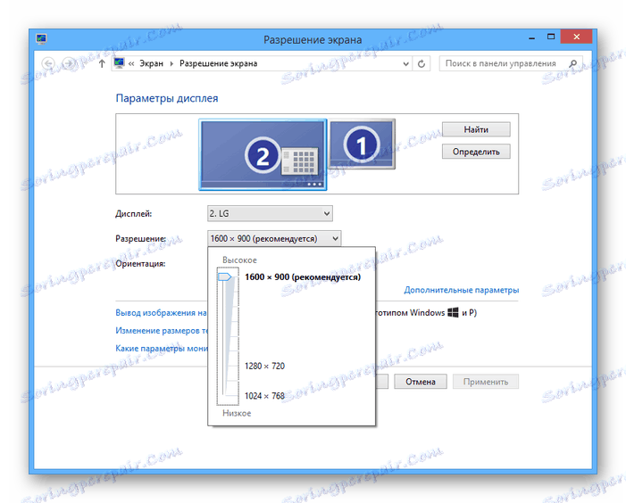 Výber rozlíšenia obrazovky pre televízor v počítači