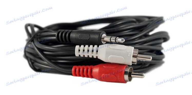 Príklad kábla 2 RCA - 3,5 mm konektor