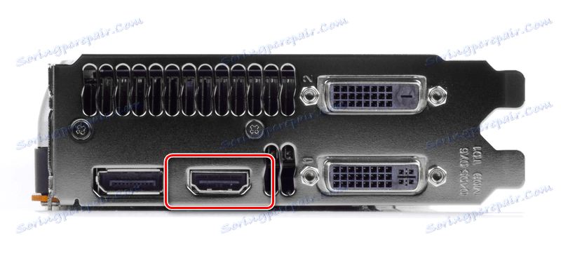Príklad konektora HDMI na grafickej karte počítača