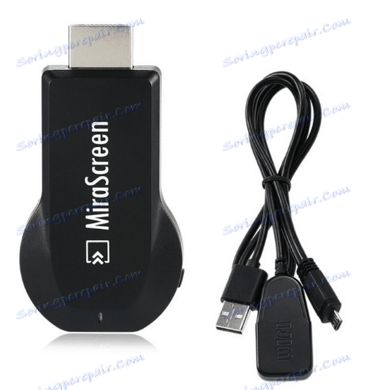 Pripojte kábel USB k adaptéru Miracast