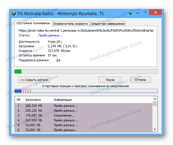 Завантаження трансляції з Перископа через IDM