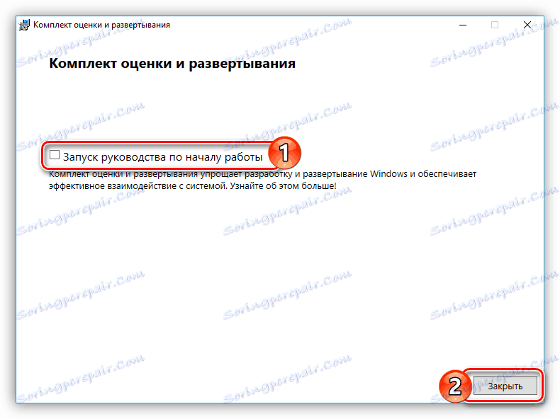 dokončení instalace sady hodnocení a nasazení