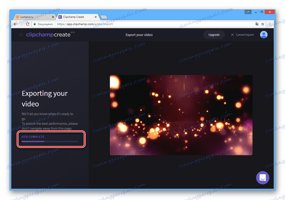Обработката на видеоклипа в уеб сайта Clipchamp