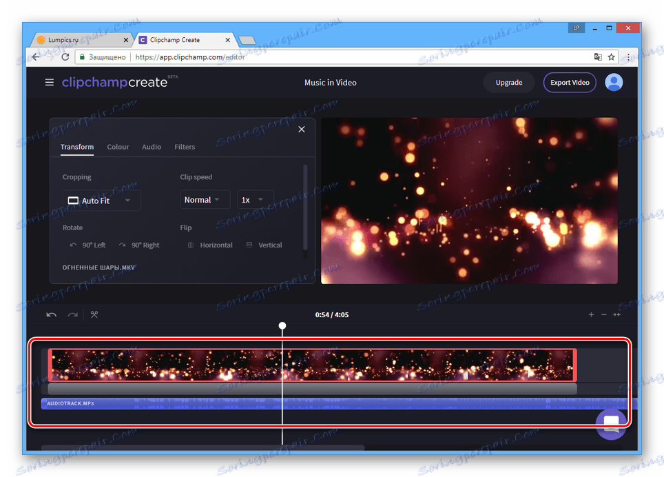 Настройване на аудио и видео песни в Clipchamp