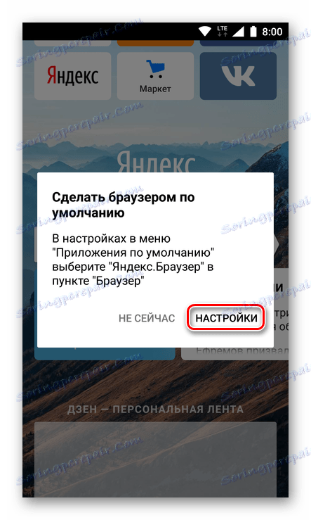 Přesunutí z prohlížeče na výchozí nastavení aplikace v systému Android