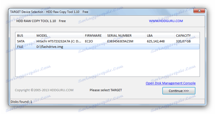 Začnite shranjevati sliko HDD Raw Copy Tools, da rešite problem vhodnih / izhodnih podatkov na bliskovnem pogonu