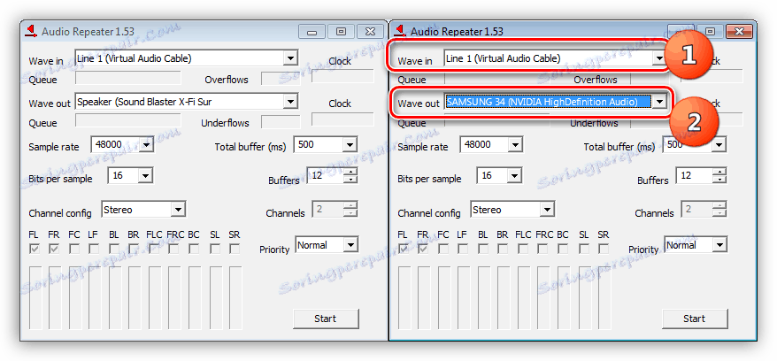 Определяне на телевизор като аудио устройство в аудио ретранслатор