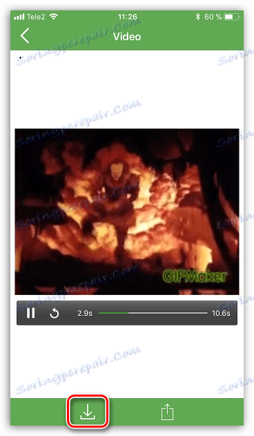 Uložení výsledku do GIF Makeru pro Instagram