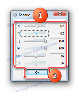Regulacja głośności poszczególnych wyjść audio w oknie właściwości głośników w Windows 7