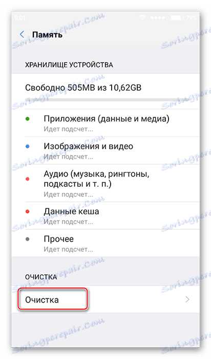 Odstranjevanje pomnilnika od smeti v Androidu