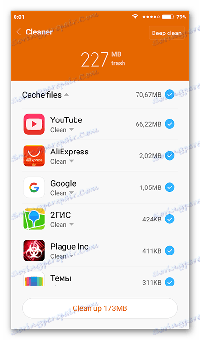 Rezultate skeniranja v nastavitvah v sistemu Android