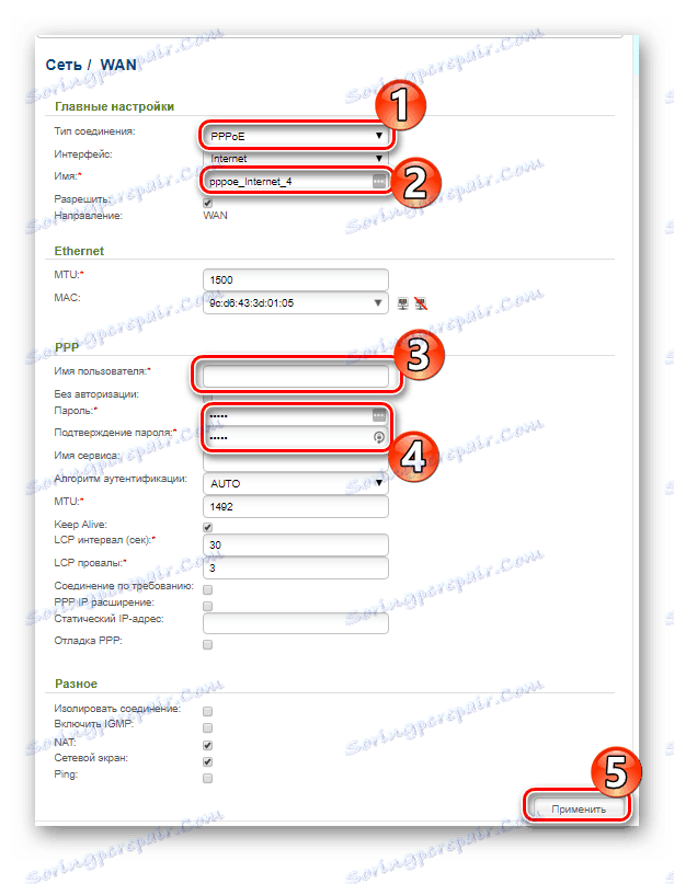 Konfigurácia nastavení pripojenia na Internet v smerovači dir-615