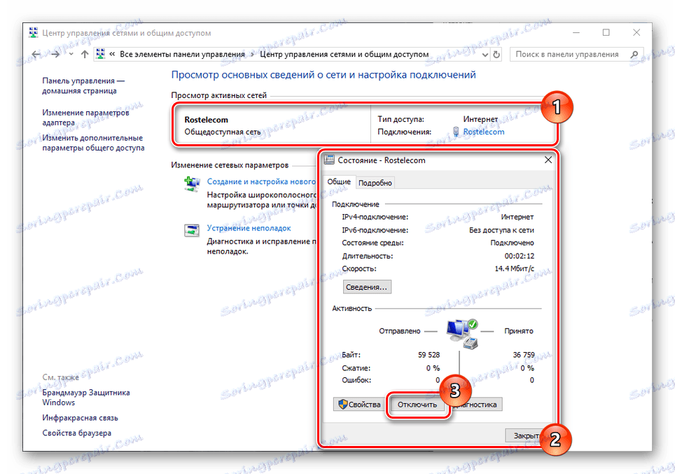 Способността да деактивирате мобилния интернет Rostelecom