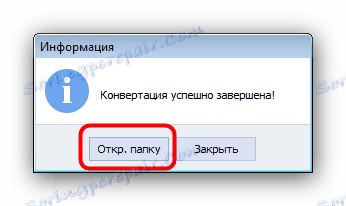 Wiadomość o pomyślnej konwersji XPS na PDF za pomocą AVS Document Converter