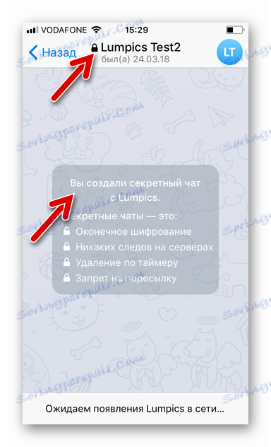 Utworzono telegram dla sekretnego czatu iOS
